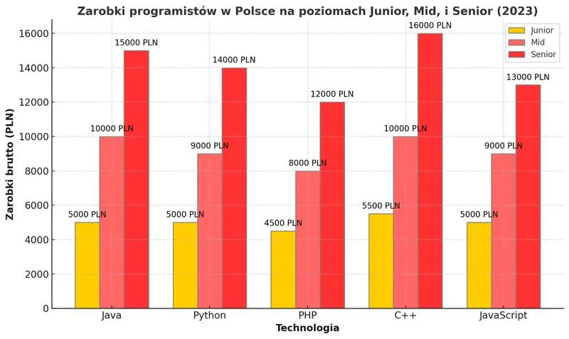 Ile naprawdę zarabia początkujący programista w 2026 roku?