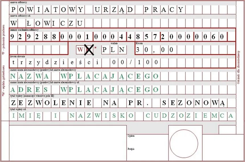 Aktualizacja danych w przelewie