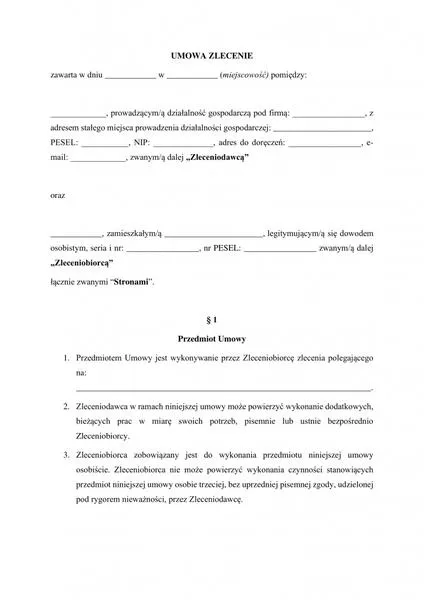 Brutto przy umowie zlecenie