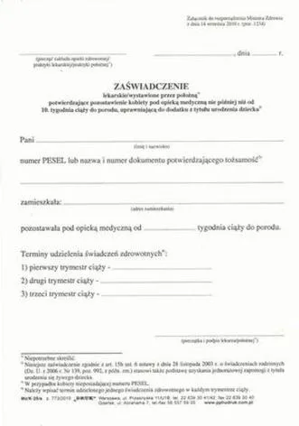 Dokumenty do becikowego