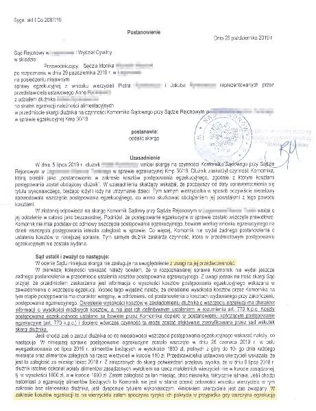 Komornik alimenty