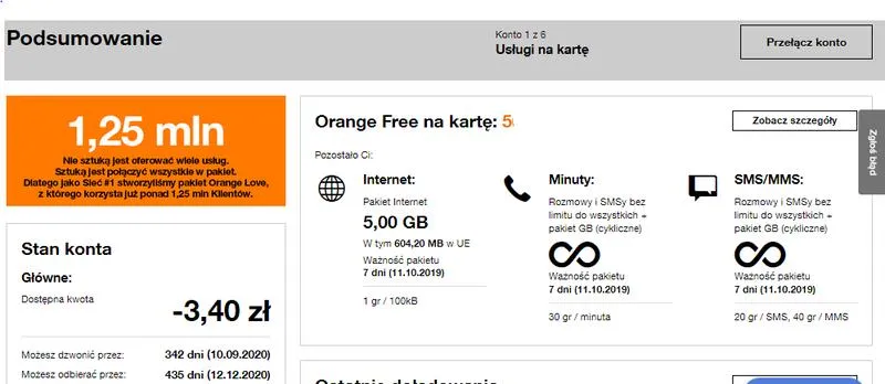Numer infolinii Orange kredyt