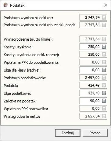 Obliczanie podatku