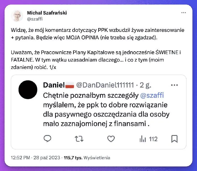 PPK oszczędności na przyszłość