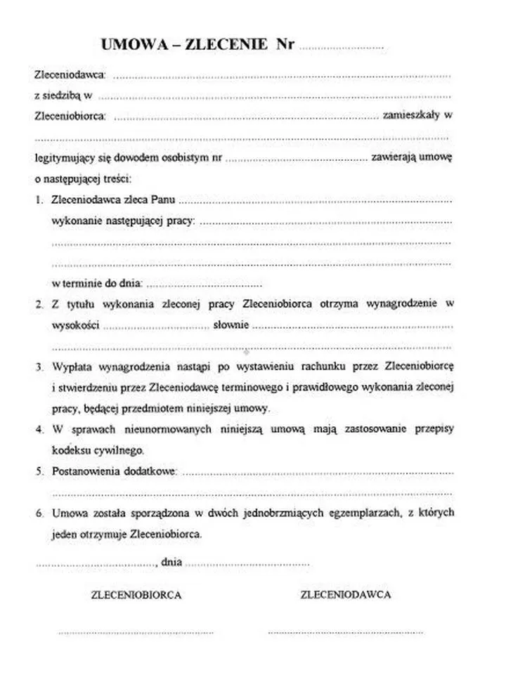 Umowa zlecenie vs umowa o pracę