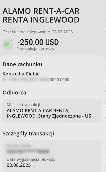Wynajem samochodu w USA