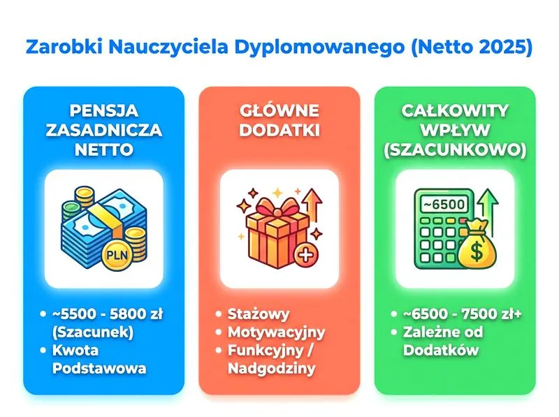 Zarobki nauczyciela dyplomowanego