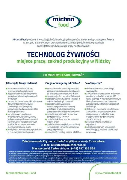 Zarobki technologów żywienia